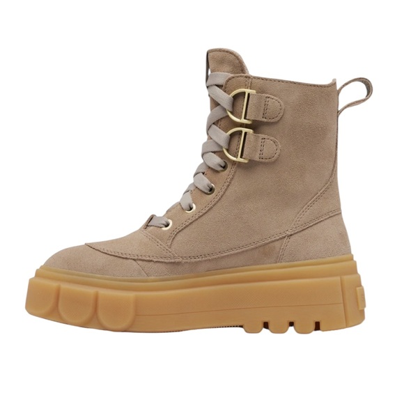 NWT Sorel Caribu X Waterproof Leather Lace Up Boots Taupe Boots – Sz 8 - Picture 4 of 12